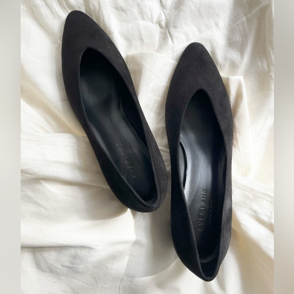 Everlane The V Black Suede Heels -see size note! - Picture 4 of 10